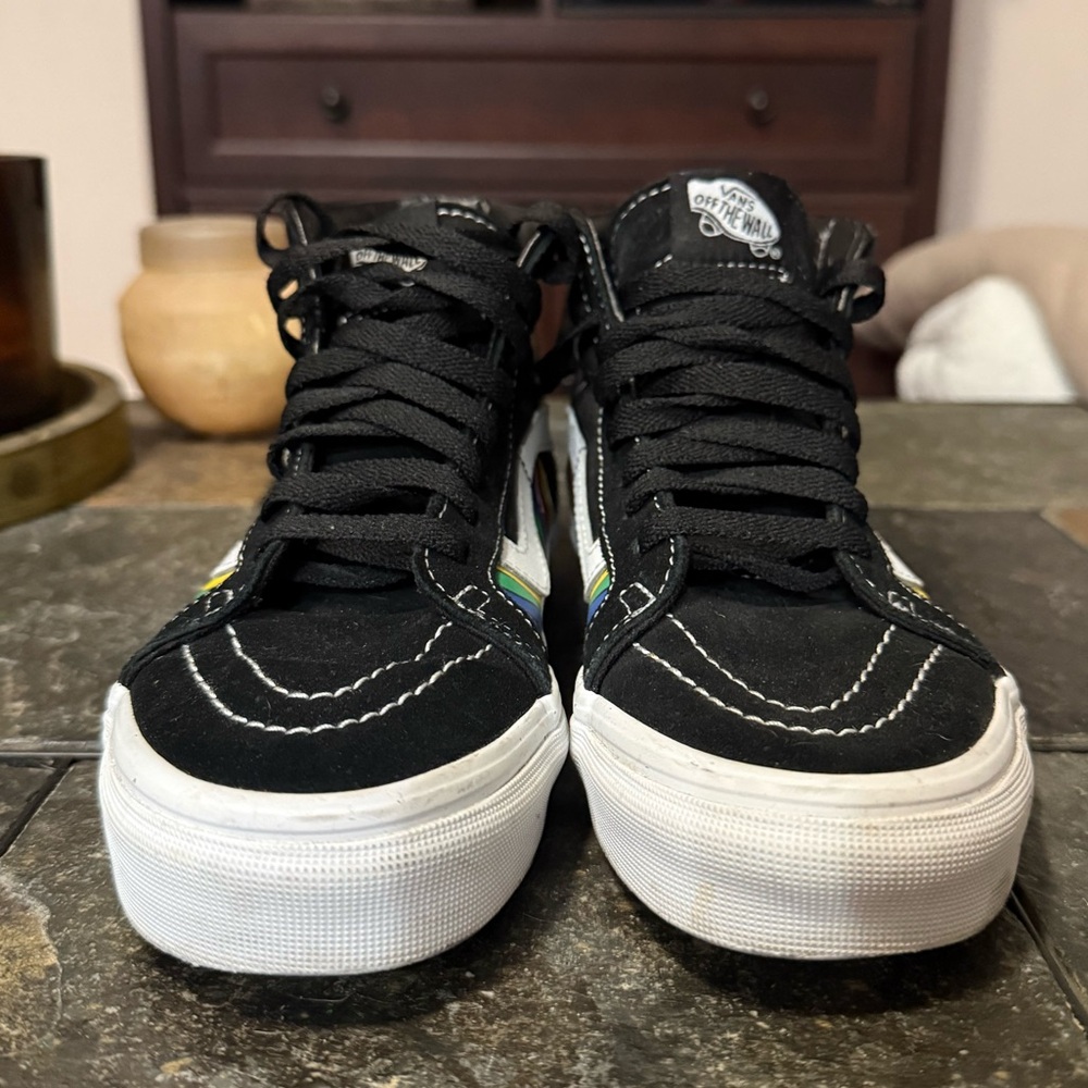 Vans High Tops w/ Rainbow Stripes - Picture 3 of 5